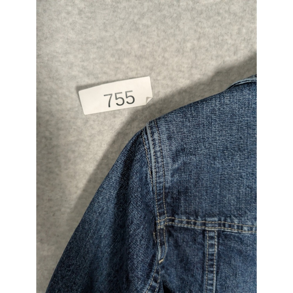 Rocawear Y2K Denim Jacket Womens Small Distressed Trucker Cropped Hip Hop - Picture 13 of 13